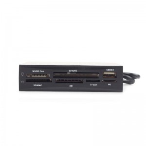 Cititor carduri intern Gembird USB 2.0 internal CF/MD/SM/MS/SDXC/MMC/XD card reader/writer black, FDI2-ALLIN1-02-B